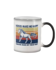 Horses Make Me Happy - Humans Make My Head Hurt Color Changing Mug tile