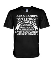Ask Grandpa Anything Design V-Neck T-Shirt tile