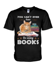 You Can't Ever Have Too Many Books V-Neck T-Shirt tile