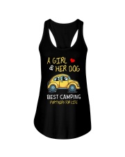 A Girl And Her Dog Best Camping Partners Ladies Flowy Tank tile