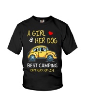 A Girl And Her Dog Best Camping Partners Youth T-Shirt tile