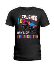 I Crushed 100 Days Of Kindergarten Ladies T-Shirt front