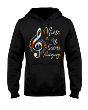 Music Is My Second Language Hooded Sweatshirt tile