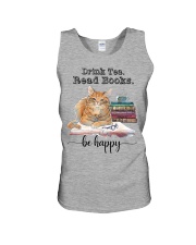Drink Tea Read Books - Be Happy Unisex Tank tile