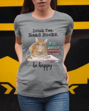 Drink Tea Read Books - Be Happy Ladies T-Shirt apparel-ladies-t-shirt-lifestyle-04