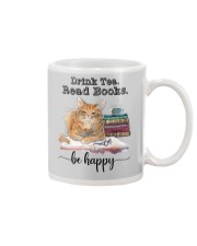 Drink Tea Read Books - Be Happy Mug tile