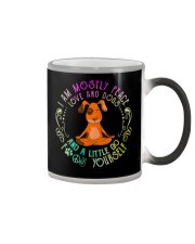 I Am Mostly Peace - Love And Dogs Color Changing Mug tile