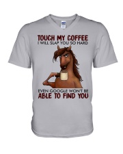 Touch My Coffee V-Neck T-Shirt tile