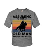Assuming Im Just An Old Man Was Your First Mistake Youth T-Shirt tile
