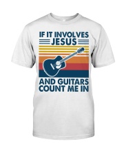 If It Involves Jesus And Guitars Count Me In Premium Fit Mens Tee tile