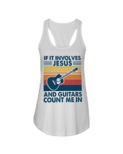 If It Involves Jesus And Guitars Count Me In Ladies Flowy Tank tile