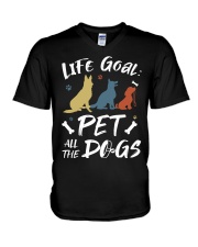 Life Goal Pet All The Dogs V-Neck T-Shirt tile