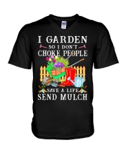 I Garden So I Don't Choke People V-Neck T-Shirt tile