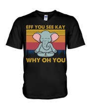 Eff You See Kay - Why Oh You V-Neck T-Shirt tile