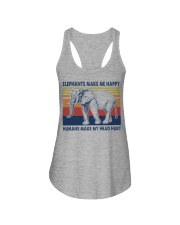 Elephants Make Me Happy - Humans Make My Head Hurt Ladies Flowy Tank tile