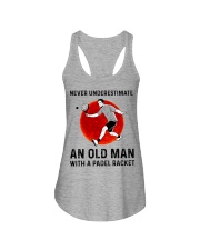 Never Underestimate An Old Man With A Padel Racket Ladies Flowy Tank tile
