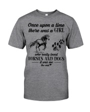 A Girl Who Really Loved Horses And Dogs Classic T-Shirt tile