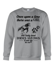 A Girl Who Really Loved Horses And Dogs Crewneck Sweatshirt tile