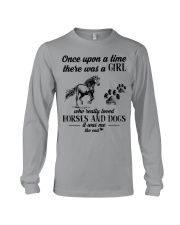 A Girl Who Really Loved Horses And Dogs Long Sleeve Tee tile
