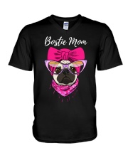 Bostie Mom V-Neck T-Shirt tile