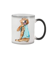 Golden Retriever - I Love Dad Color Changing Mug tile