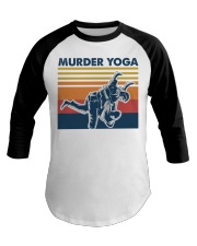 Murder Yoga Baseball Tee tile