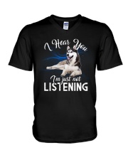 I Hear You I'm Just Not Listening V-Neck T-Shirt tile