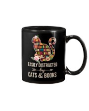 Easily Distracted Cats And Books Mug tile
