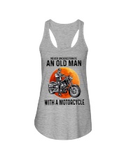 Never Underestimate An Old Man With A Motorcycle Ladies Flowy Tank tile