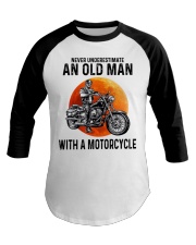 Never Underestimate An Old Man With A Motorcycle Baseball Tee tile