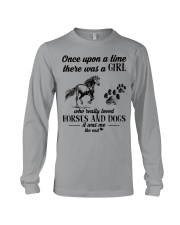 A Girl Who Loves Horses And Dogs Long Sleeve Tee tile