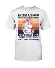 Coffee Spelled Classic T-Shirt front
