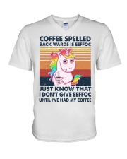 Coffee Spelled V-Neck T-Shirt tile