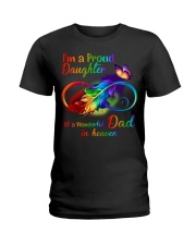 I'm A Proud Daughter Of A Wonderfull Dad In Heaven Ladies T-Shirt front