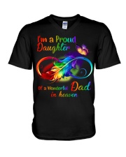 I'm A Proud Daughter Of A Wonderfull Dad In Heaven V-Neck T-Shirt tile