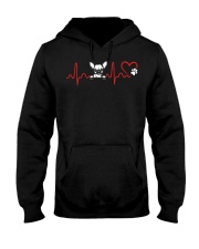 Heart Beat Dog Hooded Sweatshirt tile