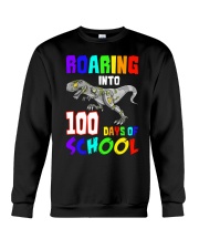 Roaring Into 100 Days Of School Crewneck Sweatshirt tile