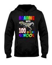 Roaring Into 100 Days Of School Hooded Sweatshirt tile