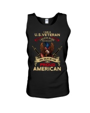 I Am A Us Veteran I Believe In God Unisex Tank tile
