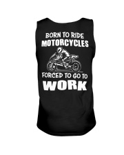 Born To Ride Motocycles - Forced To Go To Work Unisex Tank tile
