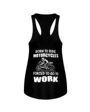Born To Ride Motocycles - Forced To Go To Work Ladies Flowy Tank tile