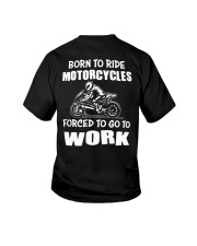 Born To Ride Motocycles - Forced To Go To Work Youth T-Shirt tile