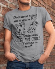 A Man Who Really Loved Cats And Crocs Classic T-Shirt apparel-classic-tshirt-lifestyle-26