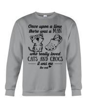 A Man Who Really Loved Cats And Crocs Crewneck Sweatshirt tile