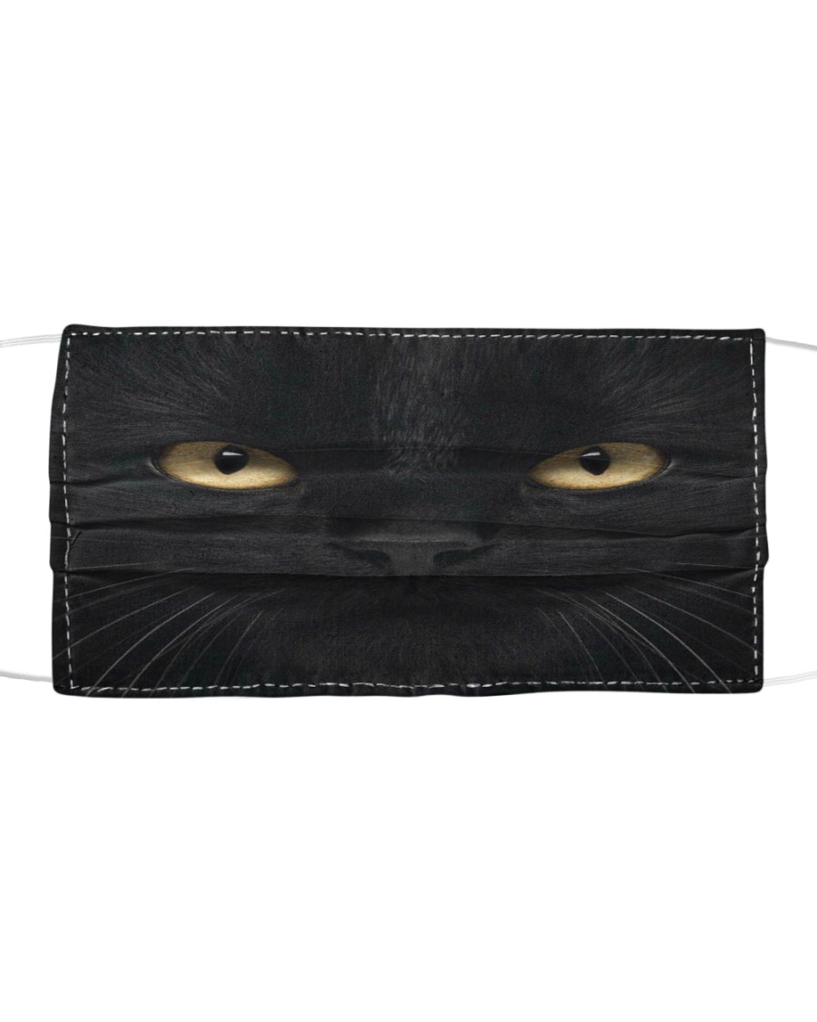 Big Face Black Cat Cloth face mask