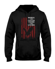 Honor The Fallen Thank The Living Hooded Sweatshirt front