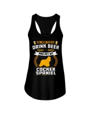 Drink Beer And Pet My Cocker Spaniel Ladies Flowy Tank tile