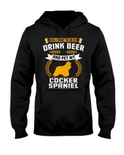 Drink Beer And Pet My Cocker Spaniel Hooded Sweatshirt tile