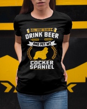 Drink Beer And Pet My Cocker Spaniel Ladies T-Shirt apparel-ladies-t-shirt-lifestyle-04