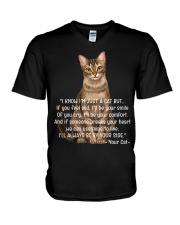 Cat By Your Side V-Neck T-Shirt tile